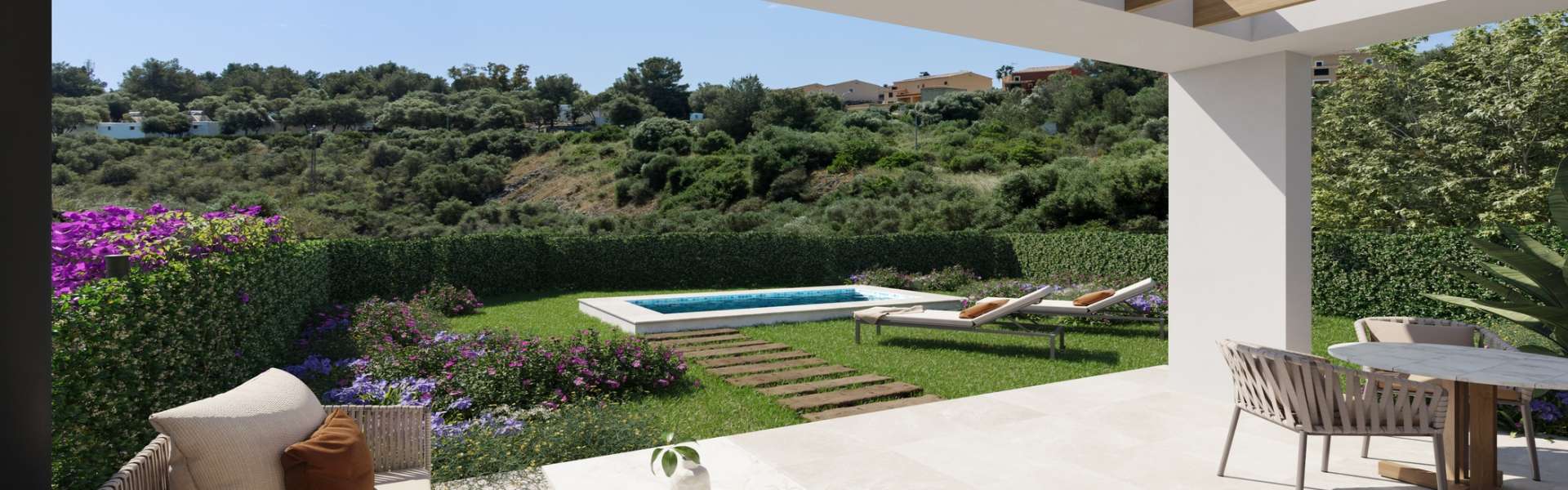 Villas with stunning views of the mountains or the sea in Cala Romántica